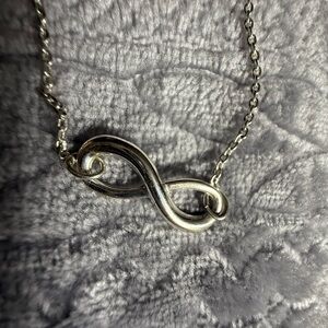 Silver Infinity Pendant Necklace